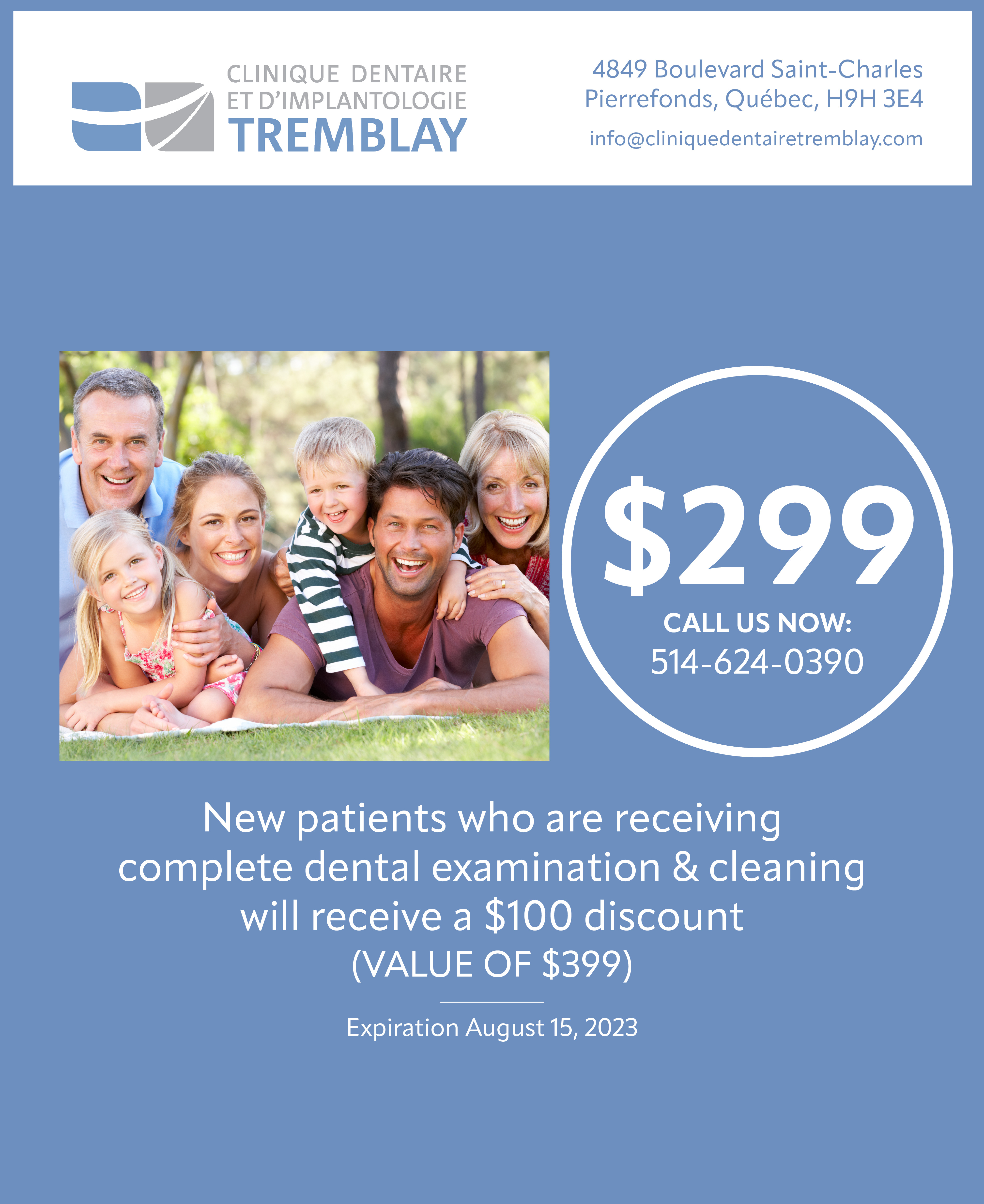 Dentist and Implantology West Island Tremblay Dental Clinic